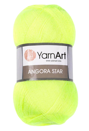 Yarn Art Angora Star kolor neon żółty 8232 (1)