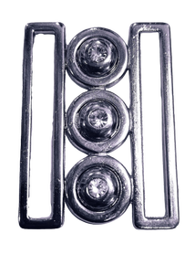 Klamra ozdobna 5cm kolor srebrny z cyrkoniami