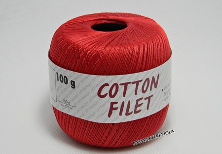 Cotton Filet kolor czerowny 00031 (1)
