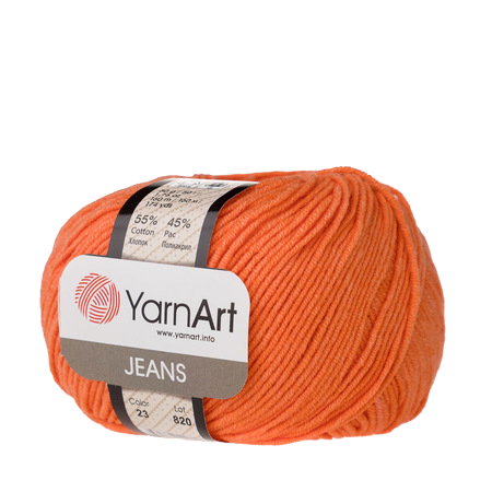 Yarn Art Jeans 23 kolor mandarynkowy (1)