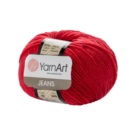 Yarn Art Jeans 26 kolor mikołajkowy (1)