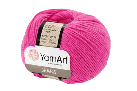 Yarn Art Jeans 59 kolor neonowy różowy (1)