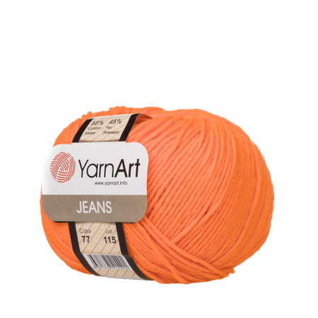 Yarn Art Jeans 77 kolor pomarańczowy (1)