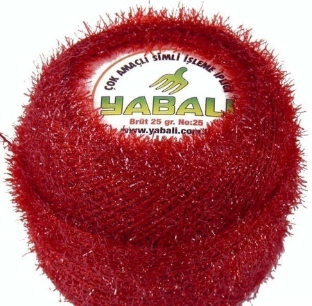 Yabali z włoskiem kolor czerwony 6018 (1)
