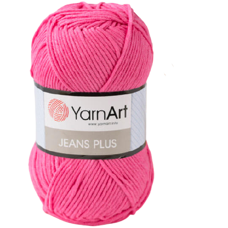 Yarn Art JEANS PLUS kolor różowy 42 (1)