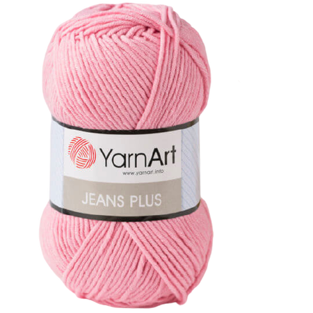 Yarn Art JEANS PLUS kolor różowy 36 (1)