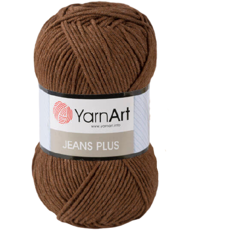 Yarn Art JEANS PLUS kolor brązowy 70 (1)
