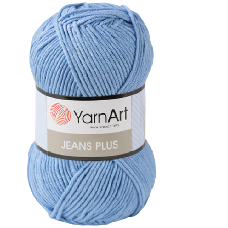 Yarn Art JEANS PLUS kolor jasny niebieski 15 (1)