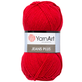 Yarn Art JEANS PLUS kolor ciemny czerwony 51