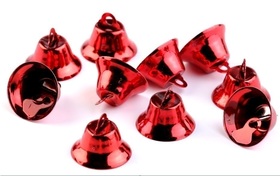 Dzwoneczek metalowy czerwony 20x18 mm