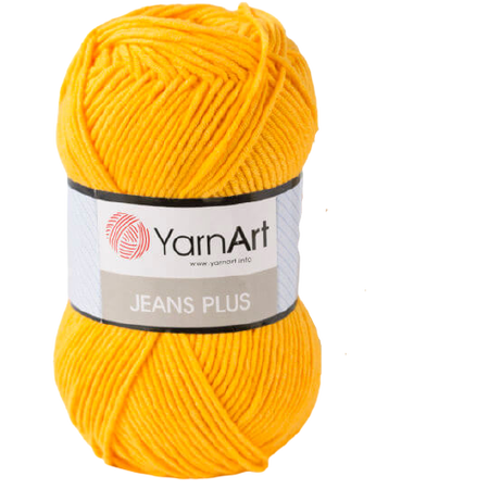Yarn Art JEANS PLUS kolor żółty 35 (1)