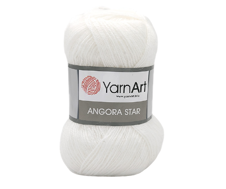 Yarn Art Angora Star kolor biały 501 (1)