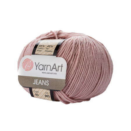 Yarn Art Jeans 83 kolor pudrowy róż (1)