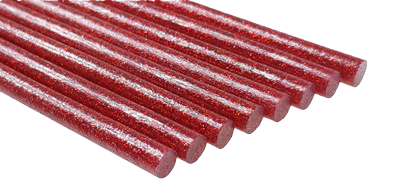 Laska Kleju na gorąco BROKAT kolor czerwony 18cm 1szt GRUBY (1)