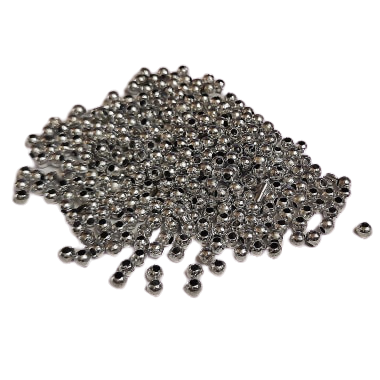 Koraliki  metalizowane Ø 2 mm kolor srebrny ok. 5 g (1)