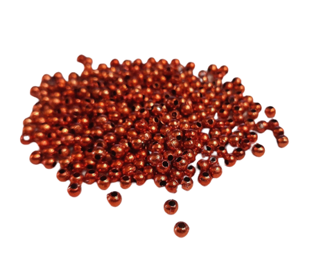 Koraliki  metalizowane Ø 2 mm kolor jasny czerwony ok. 5 g (1)