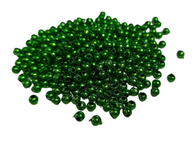 Koraliki  metalizowane Ø 2 mm kolor zielony ok. 5 g
