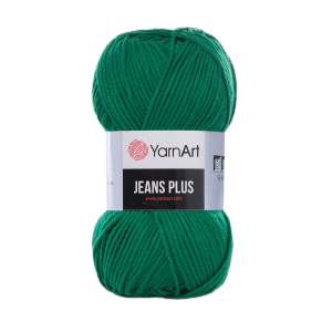 Yarn Art JEANS PLUS kolor zielony 52 (1)