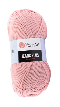 Yarn Art JEANS PLUS kolor pudrowy róż 83 (1)