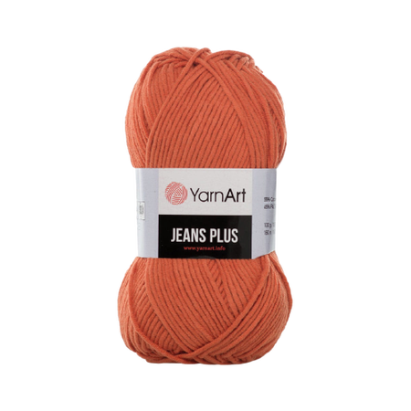 Yarn Art JEANS PLUS kolor ceglany 85 (1)