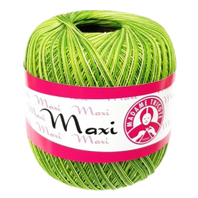 Maxi Madame Tricote Melanż kolor biały i zielony 0188