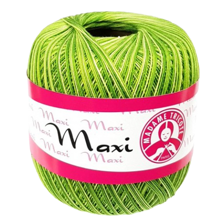 Maxi Madame Tricote Melanż kolor biały i zielony 0188 (1)