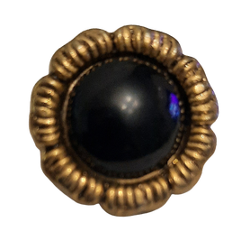 Guzik Ø 18 mm kolor czarny ze złotym