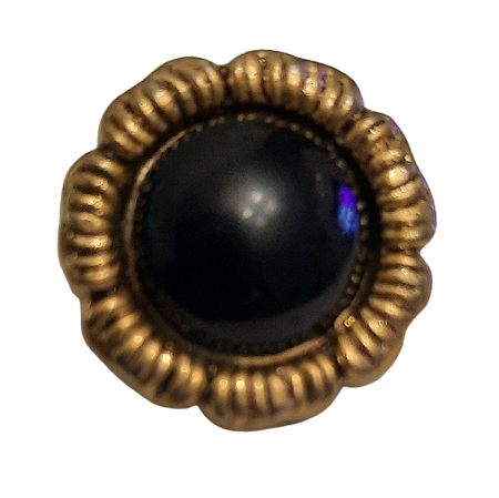 Guzik Ø 18 mm kolor czarny ze złotym (1)