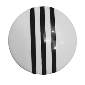 Guzik Ø 25 mm kolor biały w czarne paski