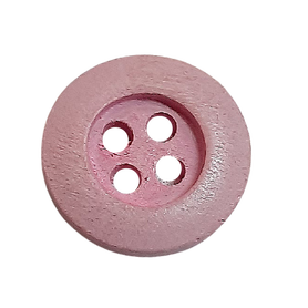 Guzik drewniany Ø 12 mm kolor różowy