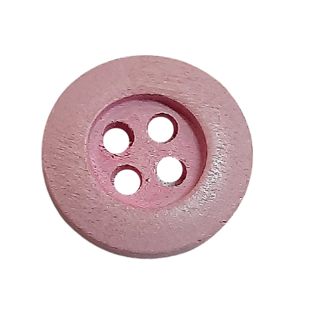 Guzik drewniany Ø 12 mm kolor różowy (1)