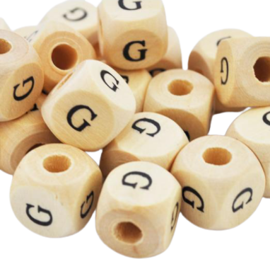  Koralik drewniany literka G (1)