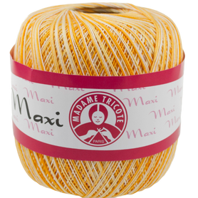 Maxi Madame Tricote Melanż kolor biały, żółty i pomarańczowy 6217