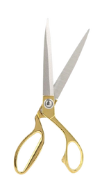 Nożyczki krawieckie metalowe ciężkie złote 24 cm