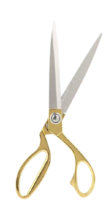 Nożyczki krawieckie metalowe ciężkie złote 24 cm (1)