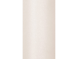 Tiul dekoracyjny z brokatem 15cm/9M KREMOWY