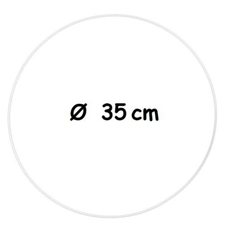 Biała metalowa obręcz Ø 35 cm  (1)