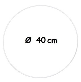 Biała metalowa obręcz Ø 40 cm 