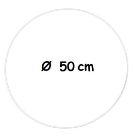 Biała metalowa obręcz Ø 50 cm 