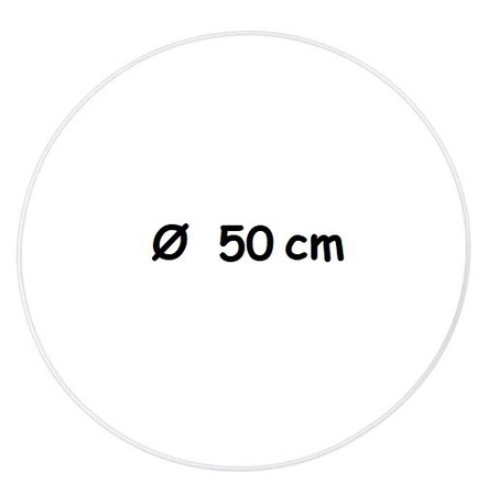 Biała metalowa obręcz Ø 50 cm  (1)