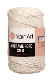 Sznurek YarnArt Macrame Rope 3mm kolor ECRU 752