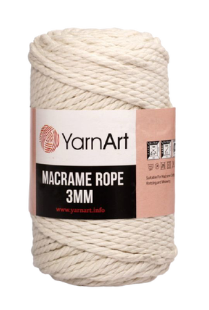 Sznurek YarnArt Macrame Rope 3mm kolor ECRU 752 (1)