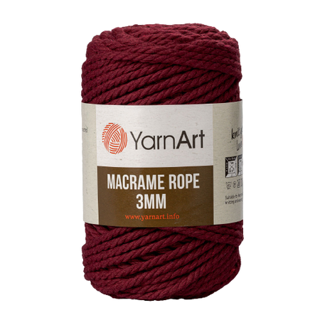 Sznurek YarnArt Macrame Rope 3mm kolor BORDOWY 781 (1)