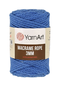 Sznurek YarnArt Macrame Rope 3mm kolor NIEBIESKI 786