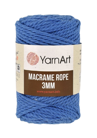 Sznurek YarnArt Macrame Rope 3mm kolor NIEBIESKI 786 (1)
