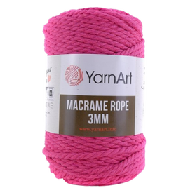 Sznurek YarnArt Macrame Rope 3mm kolor NEON RÓŻOWY 803
