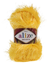 Alize Decofur kolor żółty 216