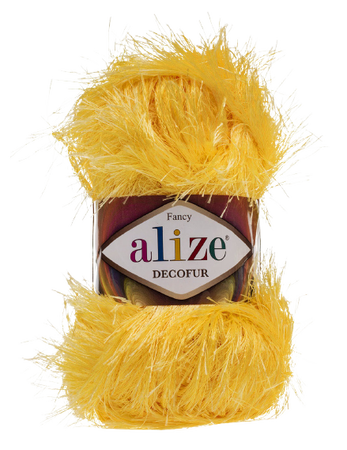 Alize Decofur kolor żółty 216 (1)