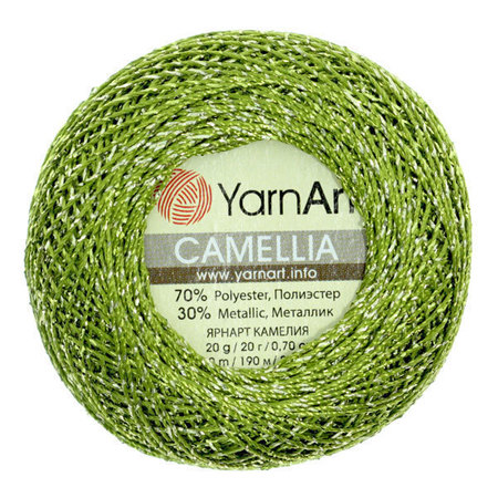 YarnArt Camellia kolor zielony 420 (1)