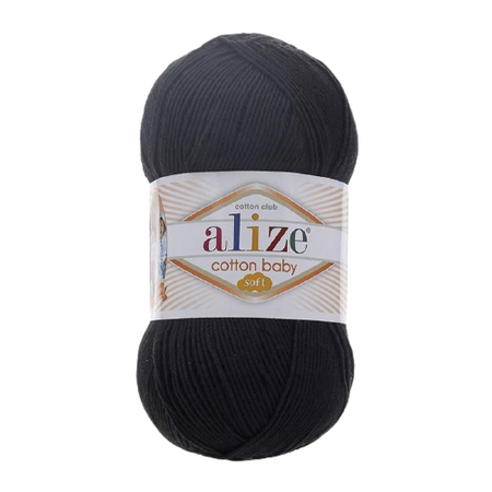 Alize Cotton Baby Soft kolor czarny 60 (1)